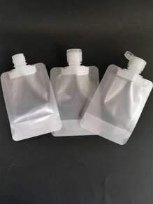 旅行分配袋，3入組 100 毫升化妝品容器多功能化妝包裝袋，適合旅行 - 無色 - 查看 1