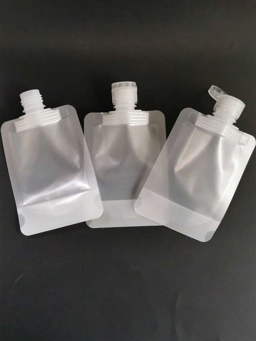 旅行分配袋，3入組 100 毫升化妝品容器多功能化妝包裝袋，適合旅行 - 無色 - 查看 1