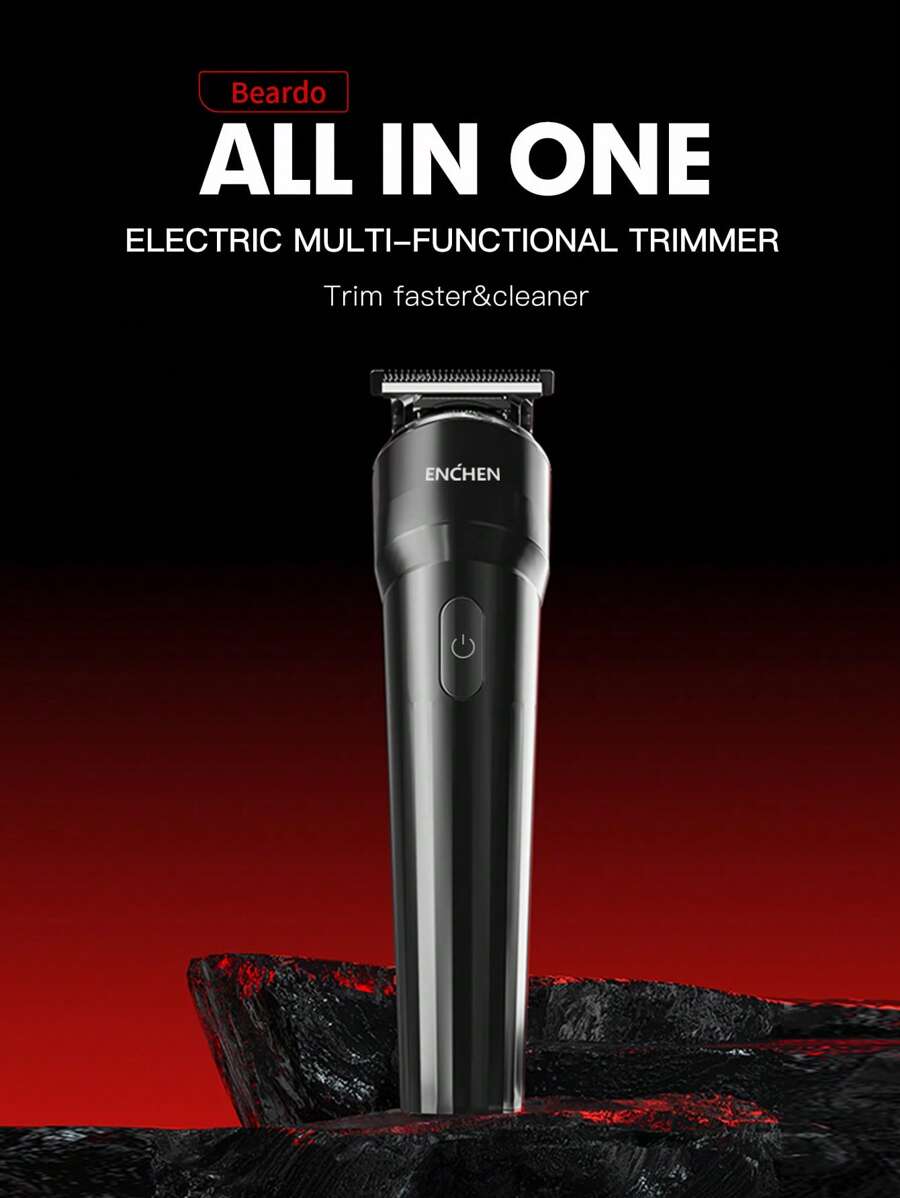 男士多功能电动剃须刀，带剃须刀、理发器、男士多功能电动修剪器修剪器剃须刀便携式男士理发机、男士美容套装 - 黑色 - 查看 1
