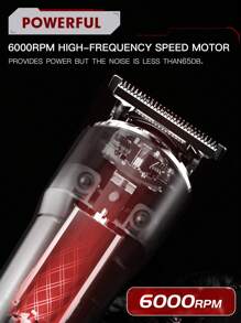 男士多功能电动剃须刀，带剃须刀、理发器、男士多功能电动修剪器修剪器剃须刀便携式男士理发机、男士美容套装 - 黑色 - 查看 2