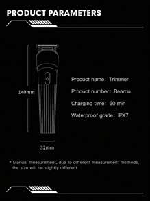 男士多功能电动剃须刀，带剃须刀、理发器、男士多功能电动修剪器修剪器剃须刀便携式男士理发机、男士美容套装 - 黑色 - 查看 6