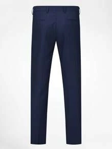 CLOUDSTYLE Men Single Breasted Blazer & Trousers Suit Set - Navy Blue - View 6