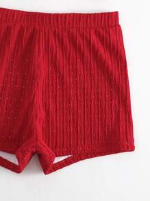 SHEIN Swim 2025 Women Summer Beach Solid Color Halter Tie-Up Sexy Bikini Set Swimwear - Red - View 6