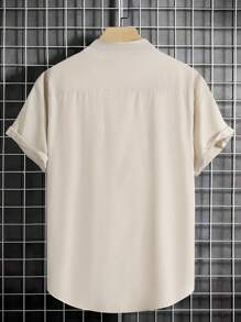 Manfinity RSRT Men Plus Geo Print Shirt Without Tee - Khaki - View 3