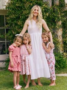SHEIN Baby Girl Floral Printed Overalls Jumpsuit