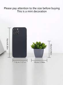 1 pieza planta artificial con macetero al azar - Verde - Ver 4