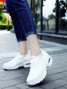 氣墊襪鞋女士跳舞、運動、休閒鞋 - 白色 - 查看 2