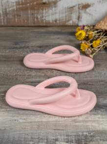 Preppy Flip Flops For Women, Pink EVA Slippers - Pink - View 2