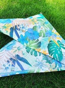 1pc Leaf Print Pet Bandana - Multicolor - View 5