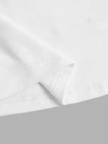 ROMWE Top halter sólido - Blanco - Ver 3