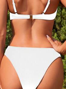 SHEIN Bottom de bikini de un solo color de verano