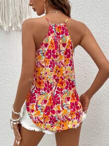 SHEIN VCAY Floral Print Cami Top - Multicolor - View 3