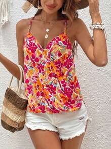 SHEIN VCAY Floral Print Cami Top - Multicolor - View 4