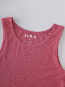 INAWLY Solid Crop Tank Top