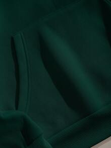 SHEIN EZwear Quần áo thể thao nữ Dây kéo Túi Loại bướm Giải trí - Màu xanh lá cây đậm - Xem 5