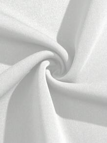 Manfinity Roghcode 男士字母图案T恤，2000年代风格 - 白色 - 查看 7