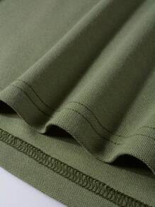 Manfinity Homme Men Contrast Tape Polo Shirt - Green - View 6