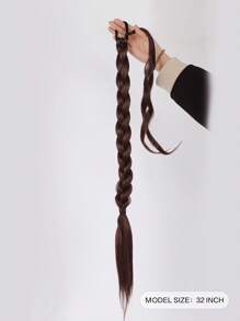 Extra Long Winding Ponytail Synthetic Hair Extension - Dark Brown - View 2