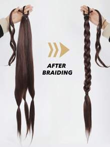 Extra Long Winding Ponytail Synthetic Hair Extension - Dark Brown - View 8