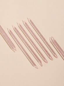 50入組金屬亮絲亞克力兩面指甲棍棒多用途指甲死皮移動棒美甲用品 - 粉色 - 查看 2