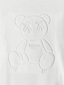 Manfinity VCAY Men Cotton Bear Pattern Sweatshirt - White - View 3