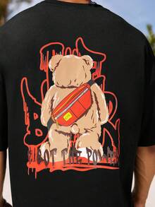 Manfinity Hypemode Men Solid Drop Shoulder Tee - Black - View 7