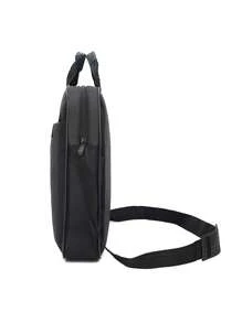 1pc 16 Inch Waterproof Large Capacity Laptop Bag - Black - View 3