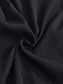 BizChic Women's Black Solid Pleated 7/8 Length Suit Pants, Side Pockets, Versatile For Urban Commute, Business, Casual, Office Wear, Autumn/Winter