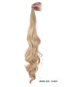 彈性纏繞式馬尾接髮長捲髮合成纏繞造型魔術棒蓬蓬 - 間色 - 查看 2