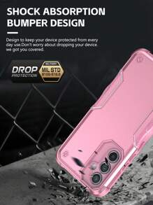 素色PC防摔手機殼兼容Google Pixel手機殼 - 粉色 - 查看 3