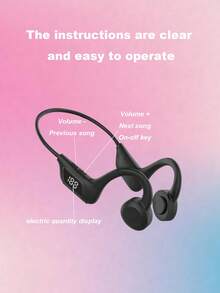 Tai nghe không dây thể thao dẫn truyền xương - màu đen - Xem 5