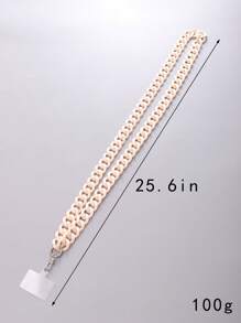 1 pieza Tira de celular con diseño de cadena - Beis - Ver 4