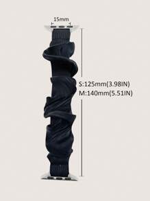 1入組大腸髮圈設計錶帶適用於Apple Watch - 黑色 - 查看 3