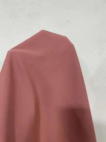 Celure Áo sơ mi Plus Size Tương phản ren Viên lá sen màu trơn Giải trí - Bụi hồng - Xem 7