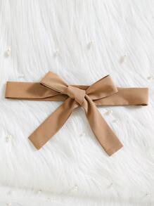 SHEIN Tween Girl Ruffle Trim Belted Top & Wide Leg Pants Set