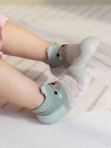 嬰兒透氣熊圖案平底鞋 - 綠色 - 查看 4