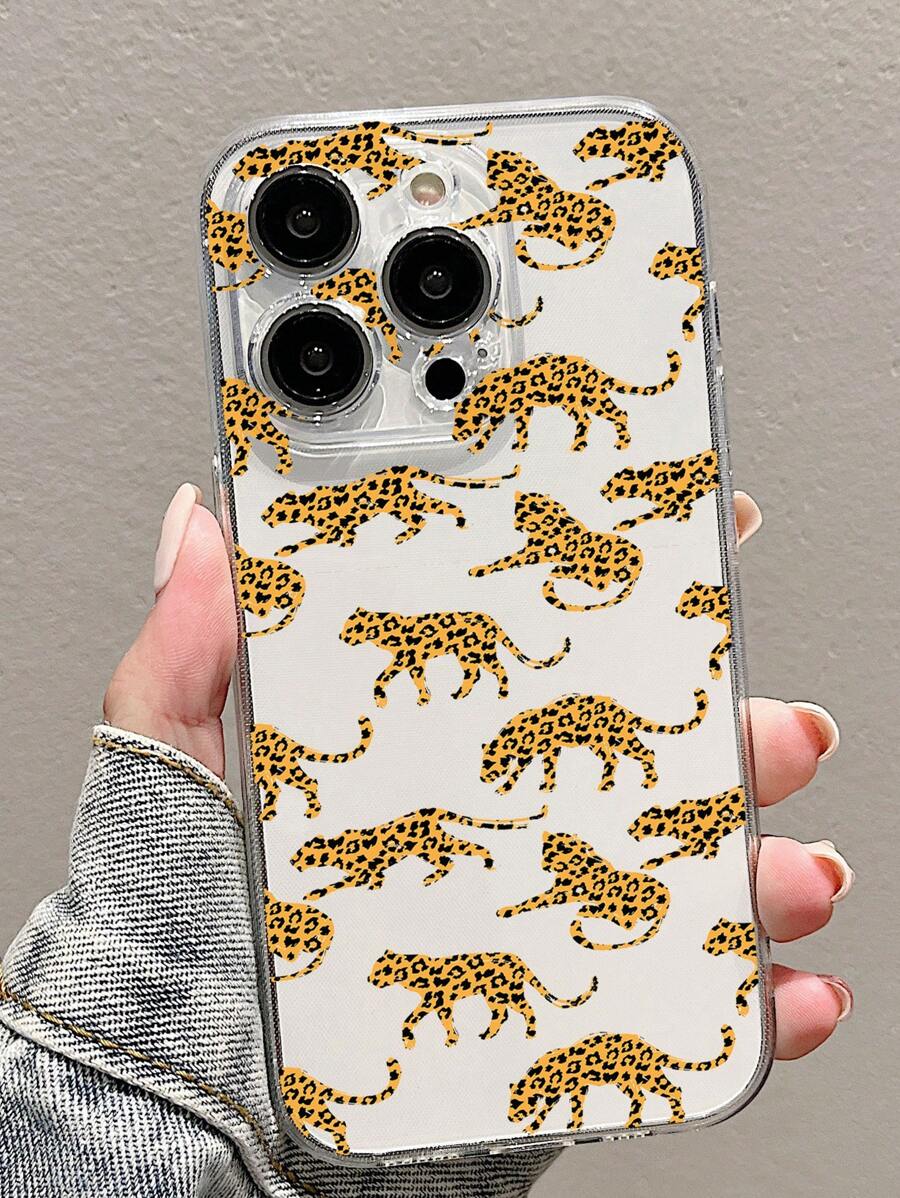 A Leopard Anti-Fall Transparent Phone Case Compatible With IPhone 15/15 Plus/15 Pro/15 Pro Max/14 Pro Max/14 Pro/14 Plus/14/13pro Max/13pro/13/13mini/Se3/7/8/Se2 /12 Pro Max/12 Pro/12/12 Mini/11 Pro Max/11 Pro/11/Xr/Xs Max/X/Xs/7p/8p, Huawei Mate 20 Pro/Mate 20/P30 Pro/P30/P20 Lite /P20 Pro/P20/Y9a/Huawei Enjoy 20 Plus/Y9 Prime 2019/P40 Lite/Nova 6 Se/Nova 7i/Y9s/Honor 9x/Honor 9x Pro/P30 Lite/Nova 9/Honor 50, Xiaomi 11 Lite/Poco M3 Pro/Poco M4 Pro/Poco F3/Poco X4 Gt/12t, Redmi 9t/Note 9t/10/Note 11 Pro, Galaxy A72/A30s/A50/A51 5g/A22 5g/ A32 5g/A52/A52s 5g/A53 5g/S21 Ultra/S21 Fe 5g/S22/S22 Ultra/A71 4g/ A71 5g, Oneplus Nord Ce 2 Lite 5g, Pixel 6 Pro/6/6a/7/7 Pro/7a/8/8 Pro - Multicolor - View 1