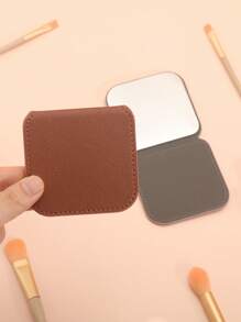 1 件 DIY 不锈钢桌面化妆镜，是送给朋友的完美礼物，适合婚礼派对生日情人节毕业典礼和母亲节，高品质小巧尺寸，适合随身携带美容、化妆、便宜、房间装饰、梳妆台、旅行、卧室、化妆配件、镜子、梳妆镜、迷你镜、小镜子、小镜子、手镜 - 棕色 - 查看 5