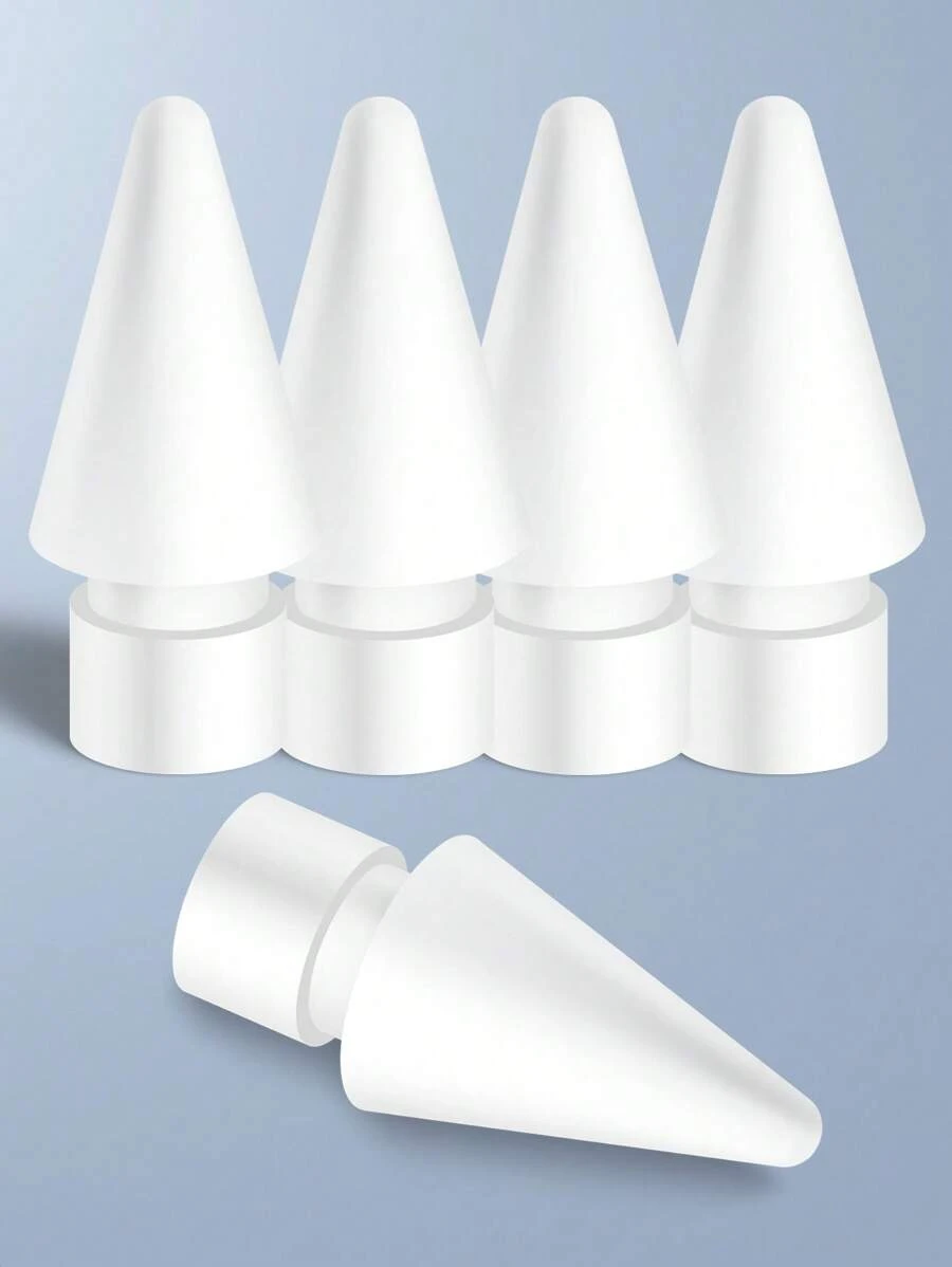 5pcs Replacement Tip Compatible With Apple Pencil - White - View 1