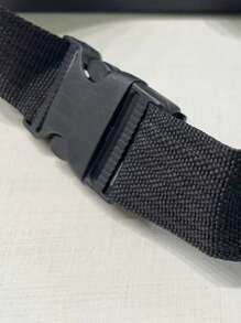 1 pieza Nuevo De moda y deportivo Ligero Nylon Color sólido Cremallera De mujer Riñonera Para Diario Para Estudiante Para la escuela Para al aire libre - Negro - Ver 7