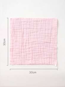 3入組嬰兒素色擦嘴餵食手帕 - 白色 - 查看 4