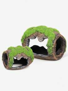 1pc Wood Stem Design Tank Ornament - Multicolor - View 2