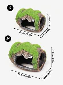 1pc Wood Stem Design Tank Ornament - Multicolor - View 3