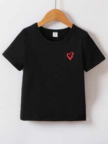 SHEIN Toddler Boys Slogan Graphic Tee - Black - View 2