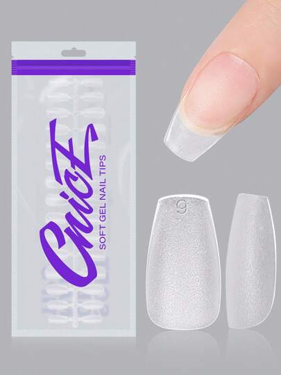 240pcs Short Coffin Shaped Full Cover Fake Nails,15 Sizes Frosted Acrylic Nail Tips,For Nail Salon Press On Nails Gel Nails Kit Nail Supplies