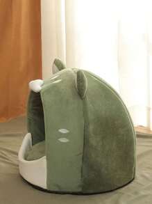 1PC Thiết Kế Hoạt Hình Giường Thú Cưng Cho Chó Và Mèo Ngủ Trong Nhà - màu xanh lá - Xem 5