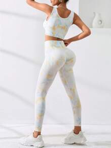 紮染寬腰帶運動套裝 - 彩色 - 查看 3