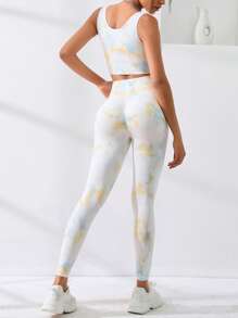 紮染寬腰帶運動套裝 - 彩色 - 查看 4