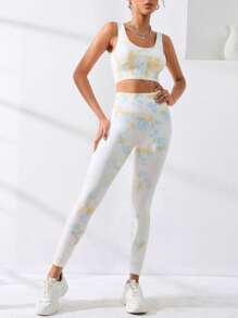 紮染寬腰帶運動套裝 - 彩色 - 查看 5