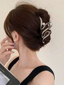 Hair Clips,Faux Pearl Hair Claw Clip Hair Clips For Styling No-Trace Hair Clips For Thick And Thin Hair - Silver - View 1